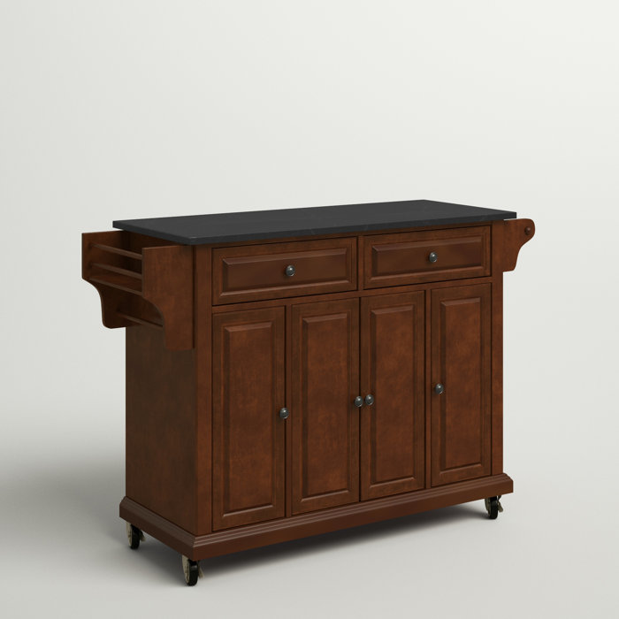 Three Posts™ Royce Granite Kitchen Island & Reviews Wayfair
